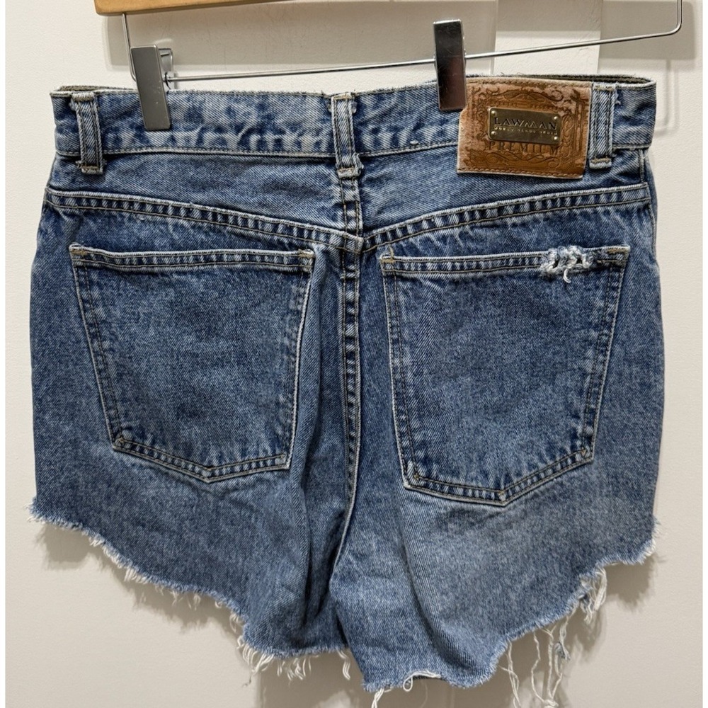 Vtg But Lawman Western Cutoff Jean‎ Shorts sz 13 Cowgirl Rodeo Metal Tag